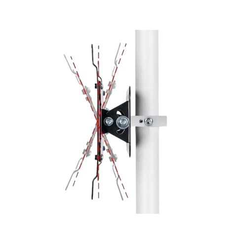 SUPPORT DE PLAFOND CCTV POUR UN ÉCRAN MOYENNE TAILLE INCLINABLE ET UNE CAMÉRA DÔME