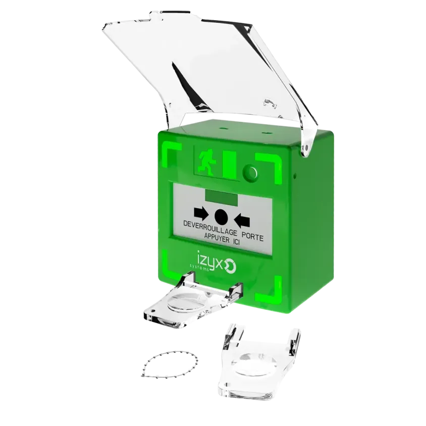 BBG vert cts LED/buz 12/24V DC Reset façade+capot,2 clés,scellé