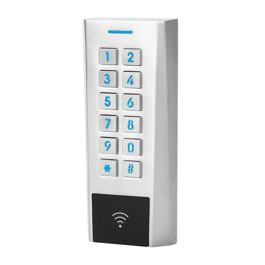 Clavier/Lecteur RFID AXK4 Métal IP66 13.56 MHz MS 12/24V DC C2 Wiegand