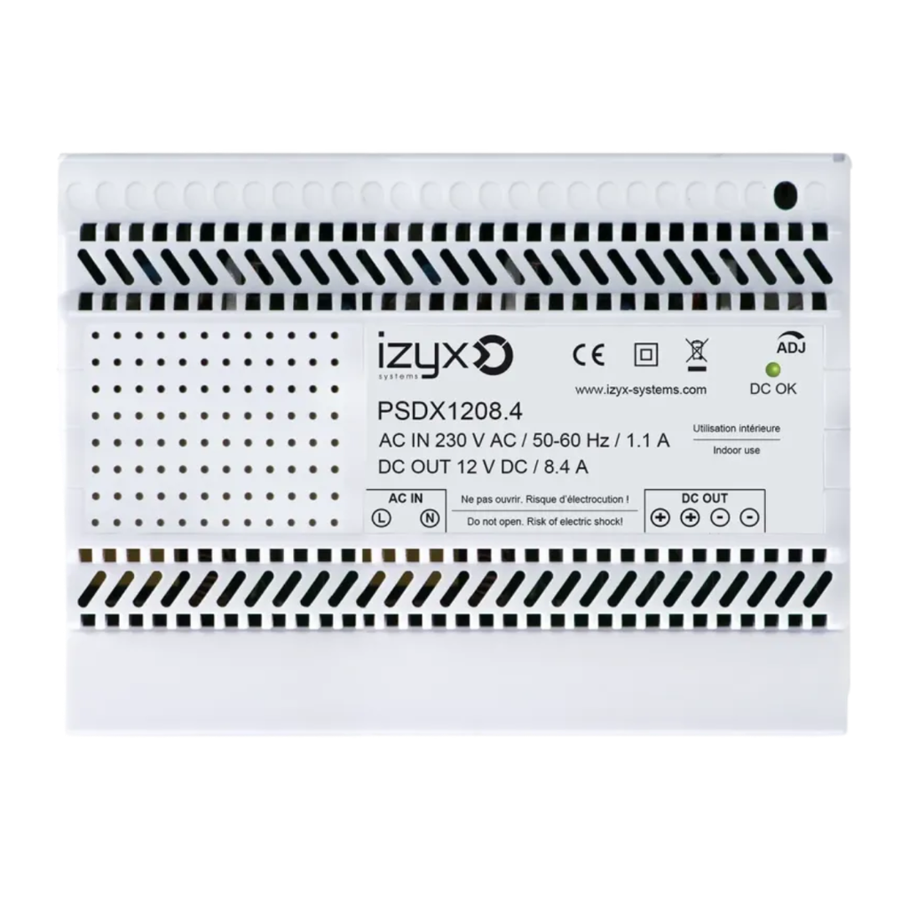 Alimentation rail DIN 7M 230V AC / 12V  (12-14V) / 8,4A (PSDX1208.4)