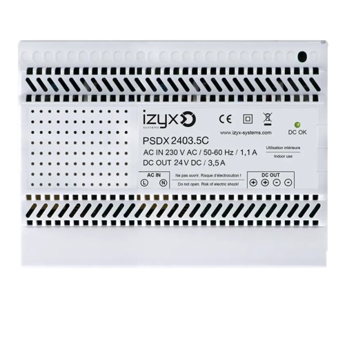 ALIMENTATION RAIL DIN 3m 230V AC /24V DC/3.5A secourue (PSDX2403.5CP)