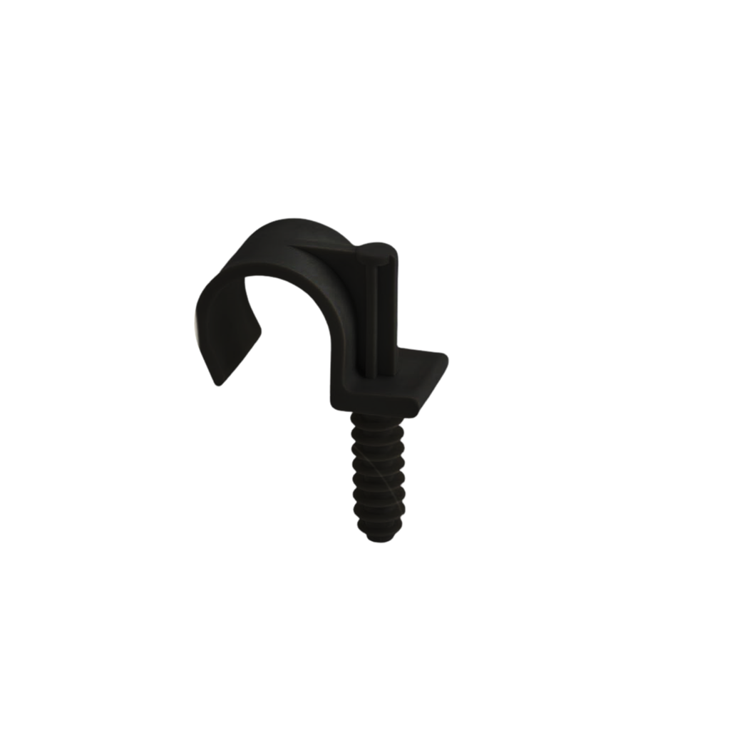 SACHET DE 100 ACCROCHES POUR TUBE IRO DE 16MM SIMPLE NOIR