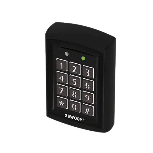 Clavier à code et badge noir EM 125kHz - bornier