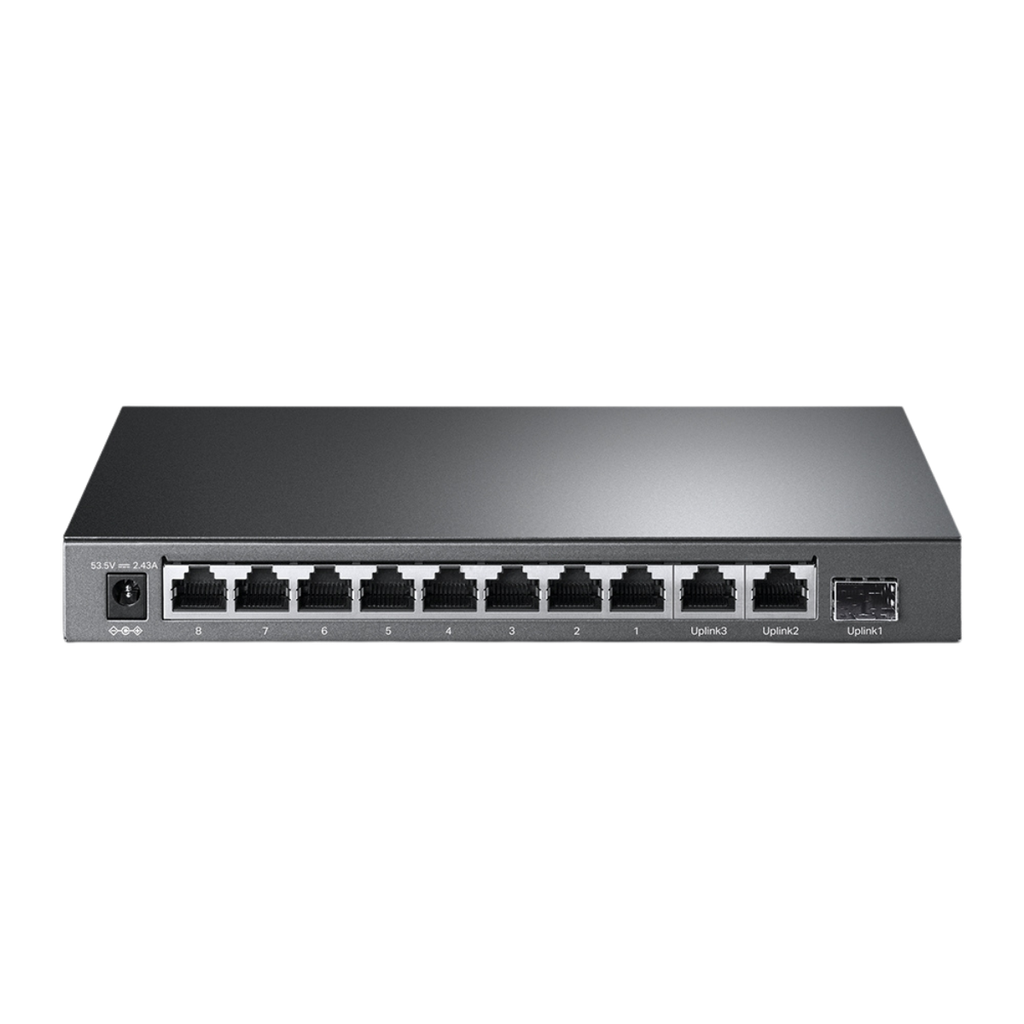 Switch 3 ports Gigabit dont 1 port SFP ; 8 ports PoE+ Fast Ethernet