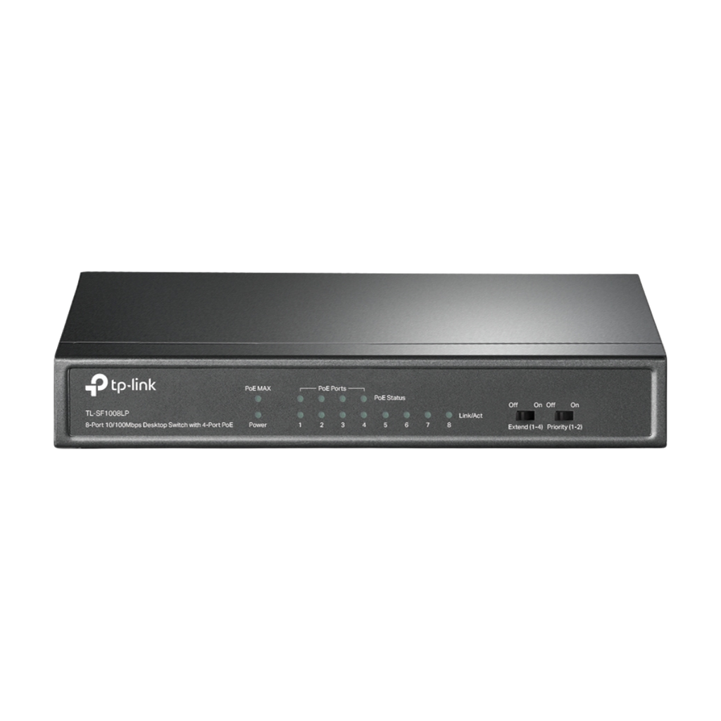 Switch de bureau 8 ports 10/100 Mbps avec 4 ports PoE