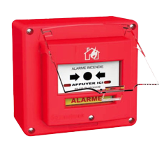 Déclencheur manuel Type 4 à piles Radio Adressable + capot