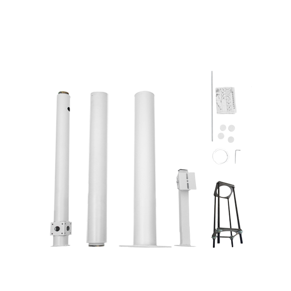 POTEAU BASCULABLE DE 3 MÈTRES POUR L'INSTALLATION DE CAMÉRAS BLANC