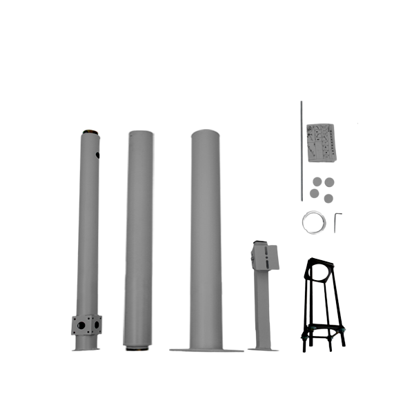 POTEAU BASCULABLE DE 3 MÈTRES POUR L'INSTALLATION DE CAMÉRAS  GRIS FONCÉ