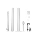 POTEAU BASCULABLE DE 4 MÈTRES POUR L'INSTALLATION DE CAMÉRAS BLANC