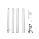 POTEAU BASCULABLE DE 6 MÈTRES POUR L'INSTALLATION DE CAMÉRAS BLANC