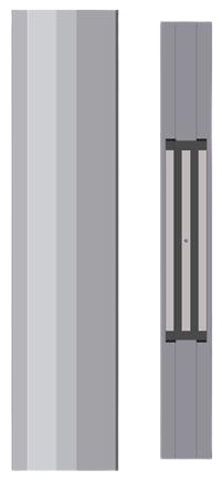 Bandeau EM 400 mm AS 1 x 600 lbs 12/24V DC Contact Hall - NF S 61-937 (EMDH400C)