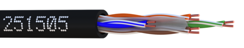 CABLE RESEAU UTP CAT6 INTERIEUR/EXTERIEUR XL LSZH 100M NOIR
