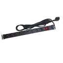 PANNEAU 1U 19" MULTIPRISES 8 PRISES + INTERRUPTEUR