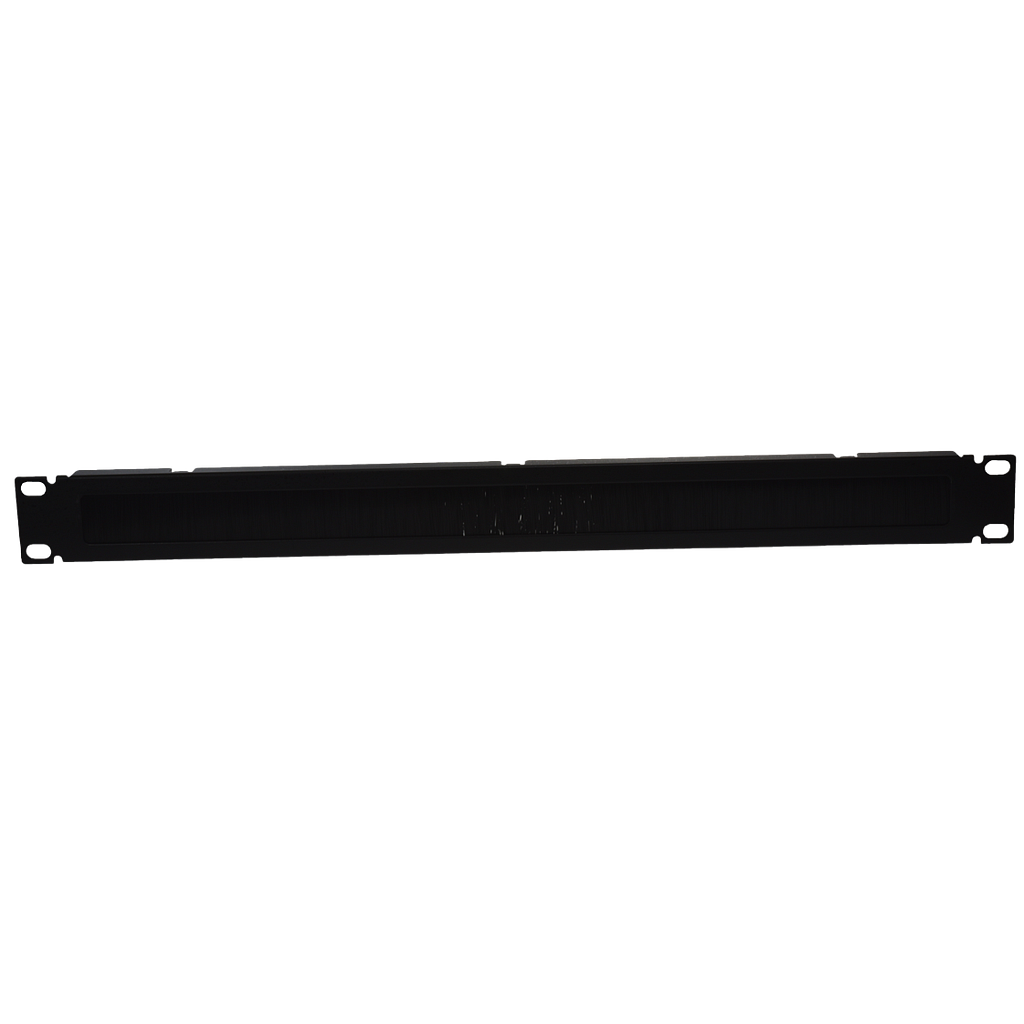 PASSE CÂBLE 1U 19" AVEC BROSSE  NOIR