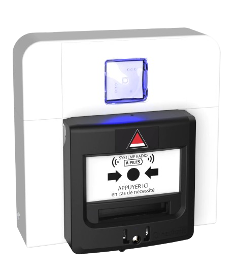 Diffuseur Lumineux à Déclenchement Manuel à piles Radio Alarme Menace