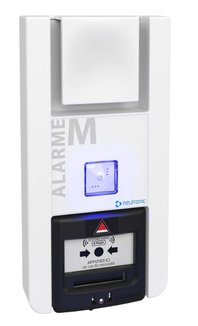 Equipement Alarme Menace à piles Sonore et Lumineux avec BM noir intégré G2