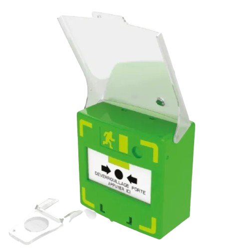 Déclencheur manuel vert RCP, 3 contacts