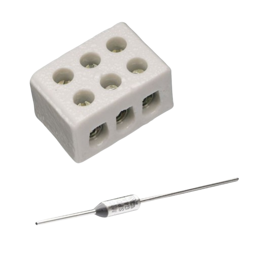 Bornier céramique et fusible thermique  (HO-581286)