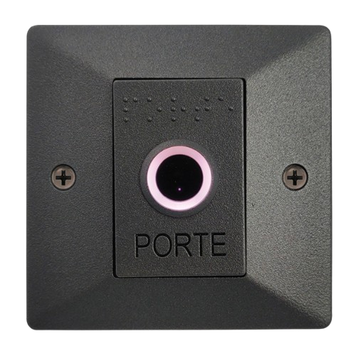 Pack complet comprenant 1 bouton poussoir sans contact + 1 boitier encastrement + 1 boitier saillie - Finition anthracite