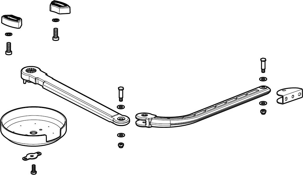 BLTOW24 Bras articulé complet avec butée mécanique