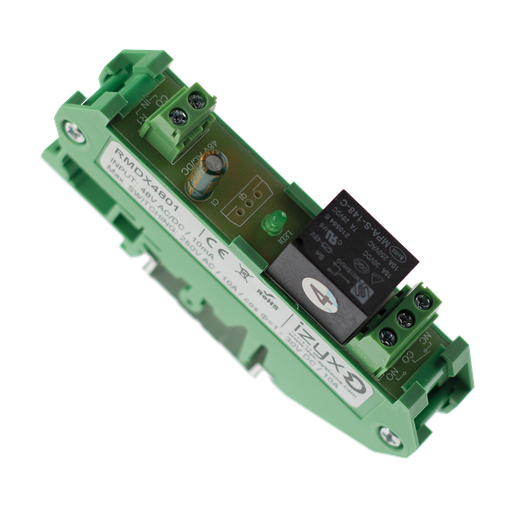 [RMDX4801] Module relais rail DIN, 48V AC/DC, 1 relais, 1 LED d'état, Maximum 25 (RMDX4801)
