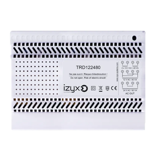 [TRD122480] Transformateur Rail Din 230Vac/12-24Vac 6,6A en 12v/3,3A en 24v (TRD122480)