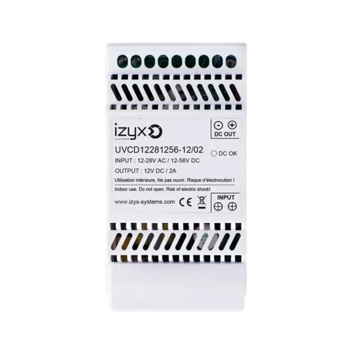 [UVCD12281256-12/02] Convertisseur 12-28V AC/12-56V DC - sortie 12v2A / 24W par bornier (UVCD12281256-12/2)