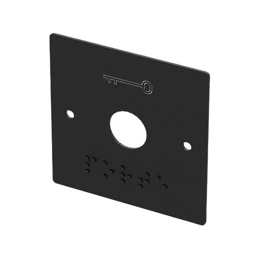 [PBP19_B-N] Plaque INOX large noire - marquage braille