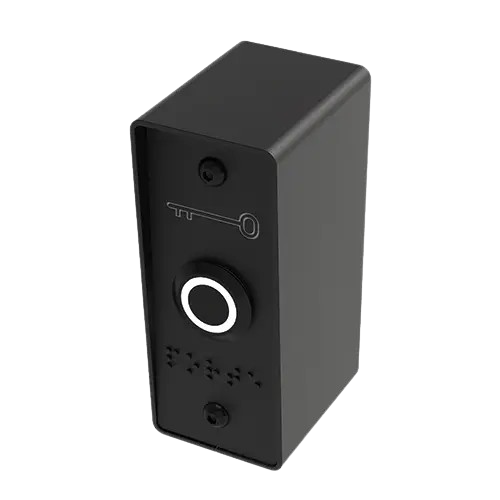 [PB19VB_BAP-N] Bouton poussoir noir INOX 19 mm vert/blanc NO+NC + PBHI1-N + PBP19_4-N