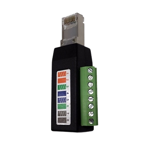 [MPA2RJ] Convertisseur RJ45 vers bornier 8 vis pour MPA2