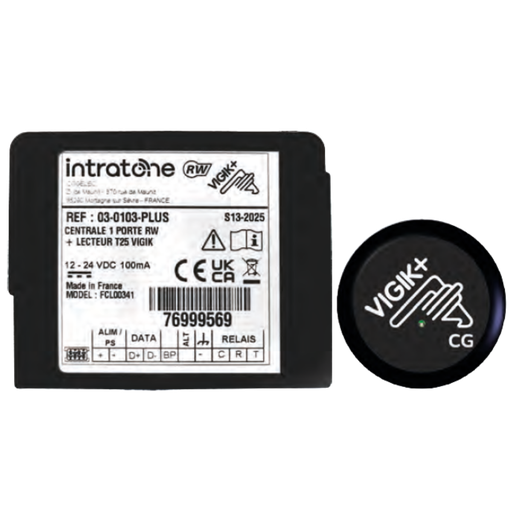 [03-0103-PLUS] Centrale de gestion 1 porte + Lecteur de prox VIGIK+ - Lecture/écriture