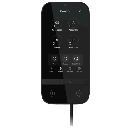 [143607.226.BL1] Ajax Superior KeyPad TouchScreen Fibra ASP black