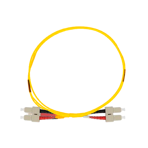 [TLJFOS2/2MSCSCV3] JARRETIÈRE OPTIQUE JAUNE OS2 SC/SC DUPLEX LSZH 2 MÈTRES