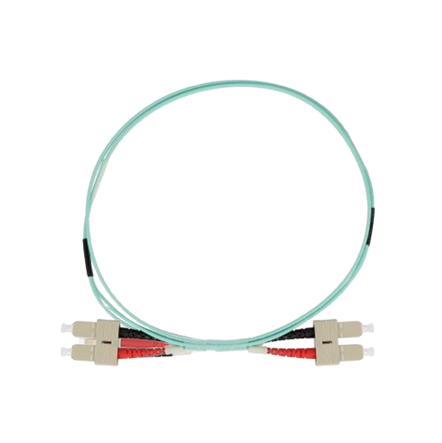 [TLJFOM3/2MSCSCV3] JARRETIÈRE OPTIQUE AQUA OM3 SC/SC DUPLEX LSZH 2 MÈTRES