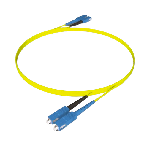 [TLJFOS2/2MLCV3] JARRETIÈRE OPTIQUE JAUNE OS2 LC/LC DUPLEX LSZH 2 MÈTRES