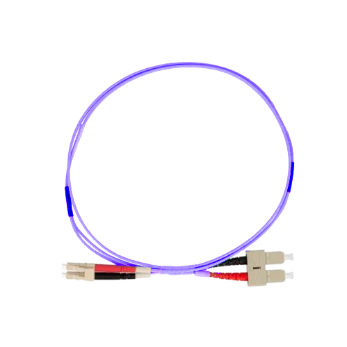 [TLJFOM4/2MSCV3] JARRETIÈRE OPTIQUE VIOLET OM4 SC/LC DUPLEX LSZH 2 MÈTRES