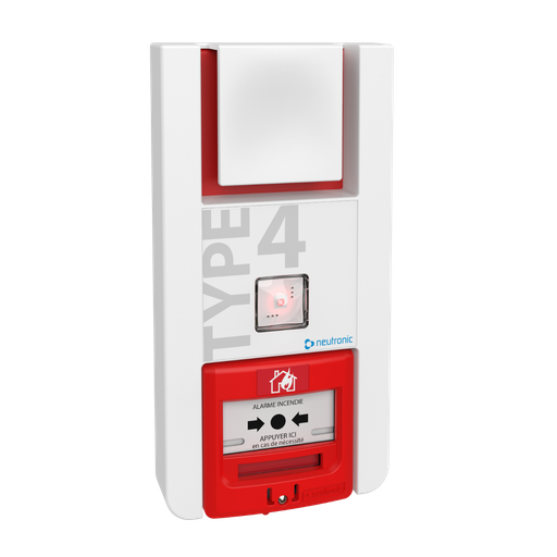 [TZ4PL] Equipement Sonore Lumineux Type 4 à piles Radio Adressable Connecté avec DM rouge intégré