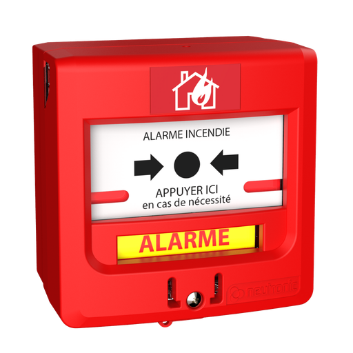 [TZ4DM] Déclencheur Manuel rouge Type 4 à piles Radio Adressable Connecté