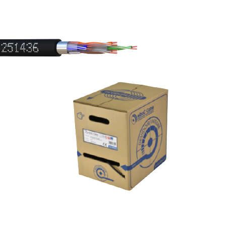 [251436-R3] CABLE RESEAU F/UTP CAT5E INTERIEUR/EXTERIEUR 250M NOIR  (FTP-C5/EXT)