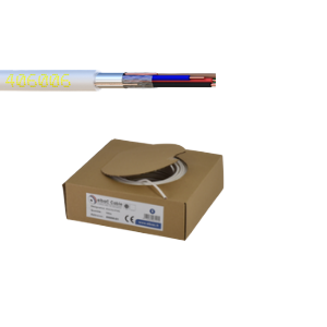 [406006-B1] CABLE ALARME RIGIDE 3 PAIRES PURE CUIVRE 100M BLANC  (CR6B)