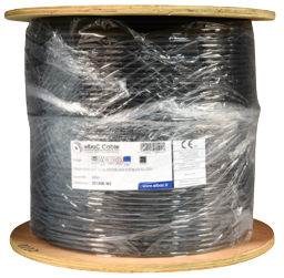 [251505-W5] CABLE RESEAU UTP CAT6 INTERIEUR/EXTERIEUR XL LSZH 500M NOIR (UTP-C6/EXT-T5)