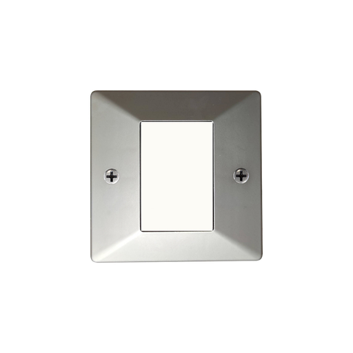 [R801-0018] Boitier d'encastrement pour bouton poussoir (R304-0001) - Finition chrome mat