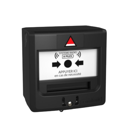 [5710N1C-RF3] Boitier Menace (BM) NOIR à piles Radio + Capot