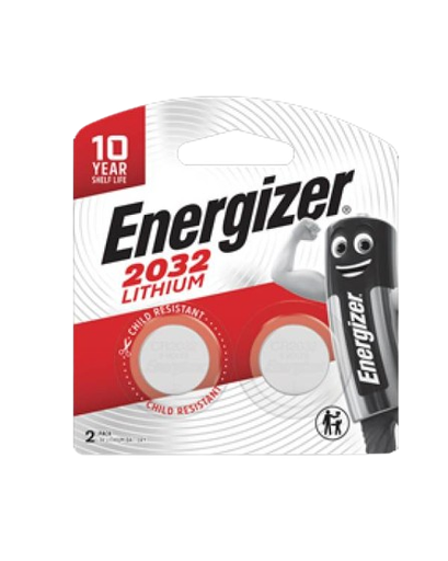 [CR2032 ENR] PILE BOUTON LITHIUM CR2032 ENERGIZER 2 PCS