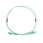 [TLJFOM4/2MLC V2] JARRETIÈRE OPTIQUE DUPLEX OM4 50/125µ AQUA LC/LC 2M