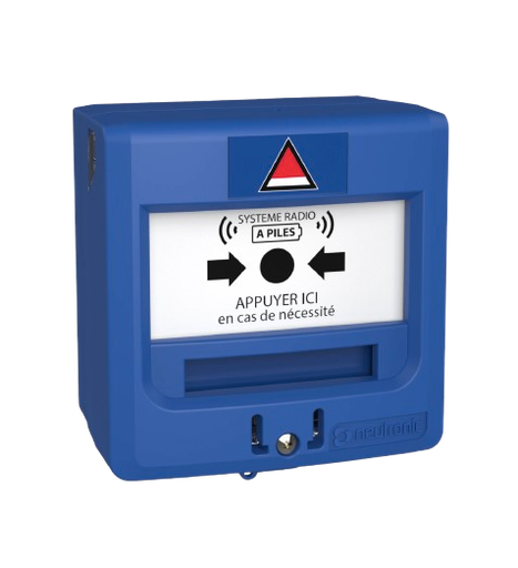 [5710C1-RF3] Déclencheur Manuel (DM) BLEU Risque Majeur à piles Radio (pour 2ème son)