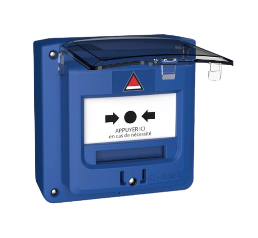 [5710C1C-RF3] Déclencheur Manuel (DM) bleu à piles Radio (pour 2ème son) + Capot