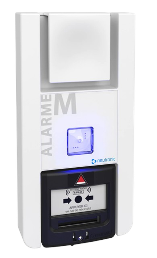 [TT5PL-G2] Equipement Alarme Menace à piles Sonore et Lumineux avec BM noir intégré Génération 2